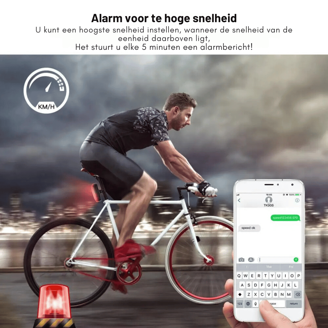 Fiets GPS Tracker - Waterdicht + SOS Alarm