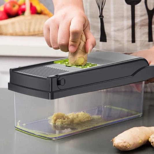 Multifunctionele Groentesnijder Set - 10-delige Snijset voor Efficiënt Koken-Kitchen Tools and Accessories-De Bazelaar