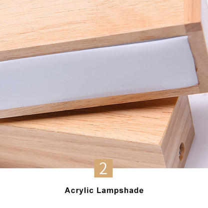 EcoWood - Applique LED rotative moderne 