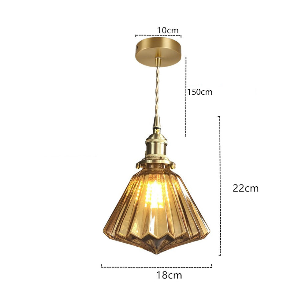 Moderne glazen diamant hanglamp