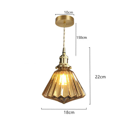 Moderne glazen diamant hanglamp