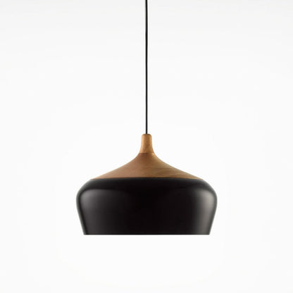 Scandinavische Houten Hanglamp met LED Ondersteuning