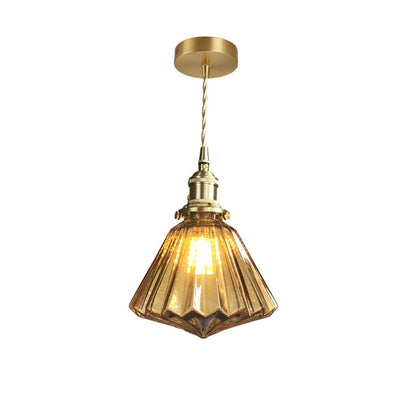 Moderne glazen diamant hanglamp