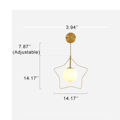 GlowLight - Moderne pentagramvormige glazen bol