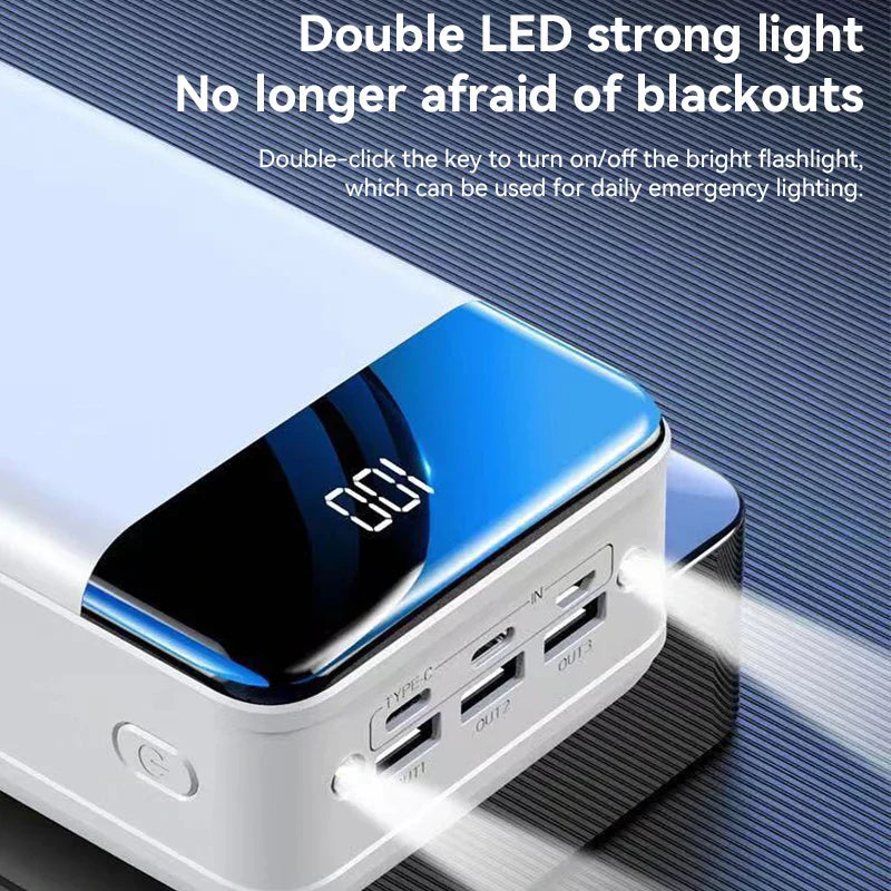 Power bank 50000mAh | Snel opladen, grote capaciteit | Apparaten