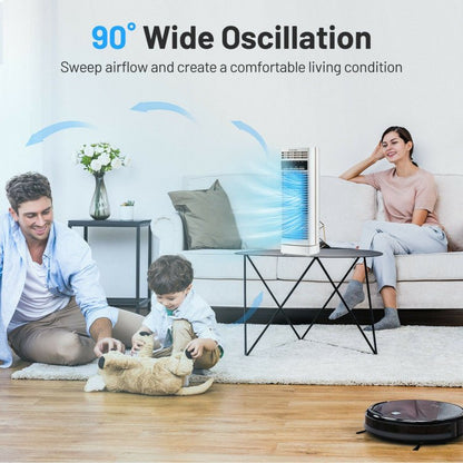 Kleine Oscillerende Tafelventilator - 14" Elektrische Toren - Timer en Verstelbare Snelheden