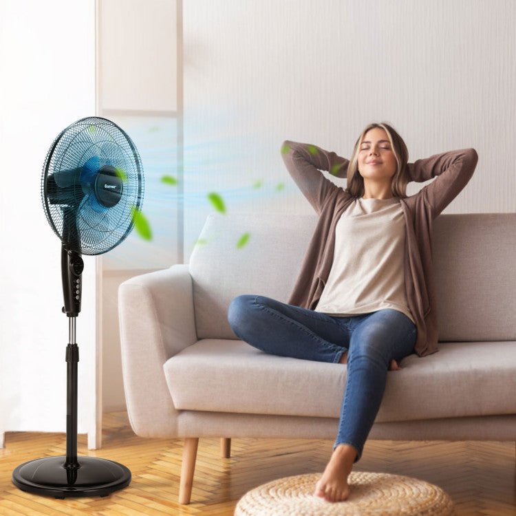 Stille Vloerventilator 16" met Afstandsbediening