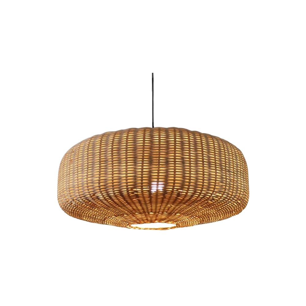 Gevlochten Rotan Hanglamp – Natuurlijk en Elegant