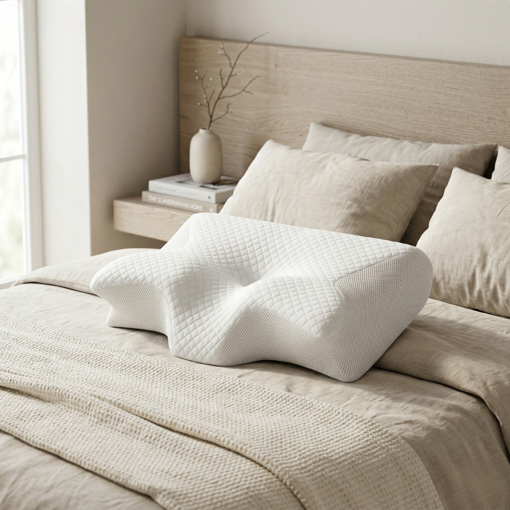 Almohada para apnea del sueño ergonómica viscoelástica antironquido