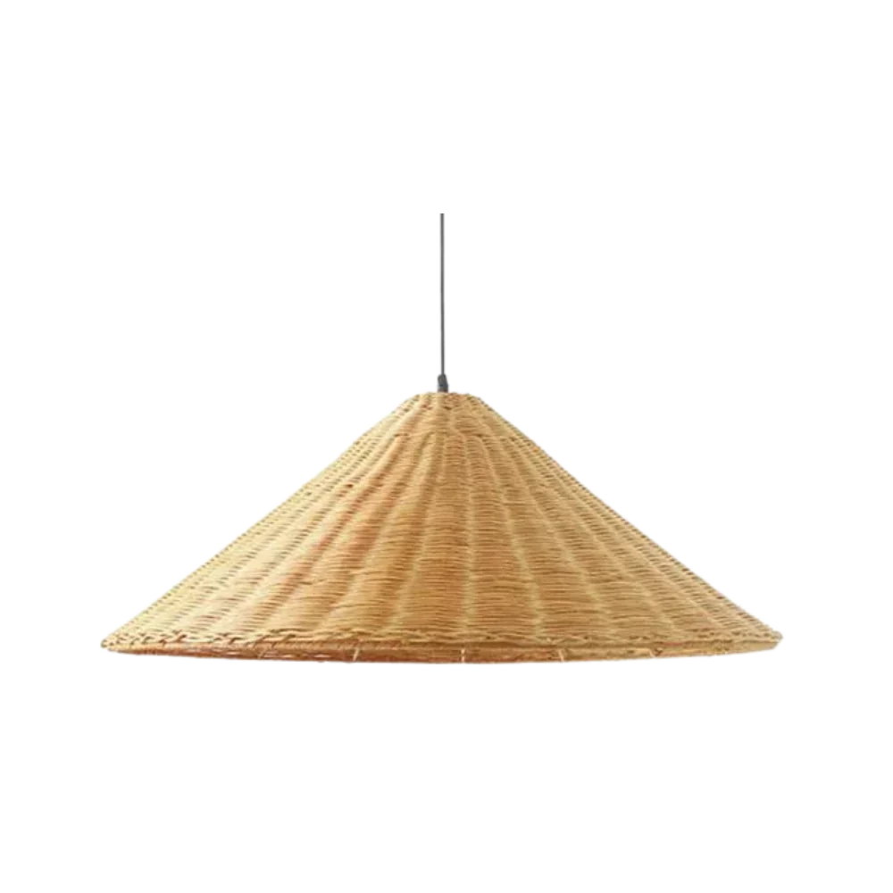 Vintage Rieten Hanglamp - Ambachtelijke Elegantie