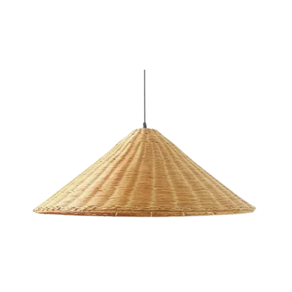 Vintage Rieten Hanglamp - Ambachtelijke Elegantie