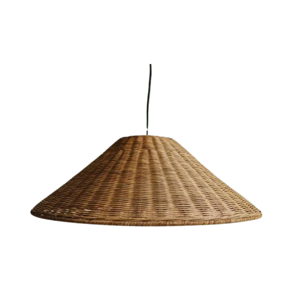 Vintage Rieten Hanglamp - Ambachtelijke Elegantie