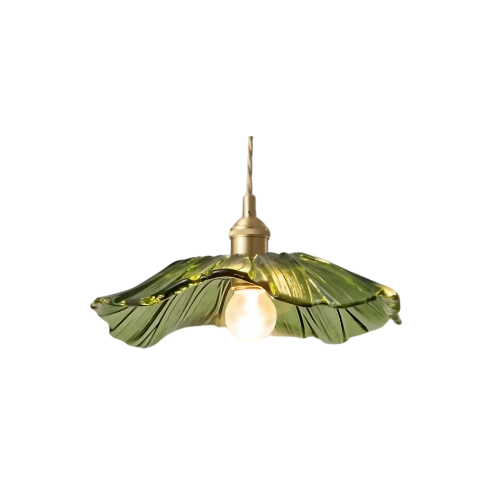 Vintage Lotus Glazen Hanglamp