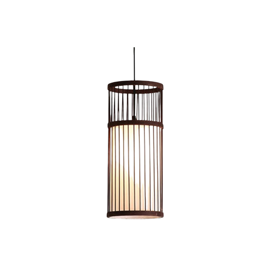 Hanglamp Bamboe Gevlochten Cilinder-light decor-De Bazelaar