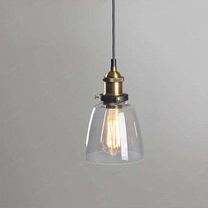 Vintage Industriële Hanglamp – Glas & Metaal