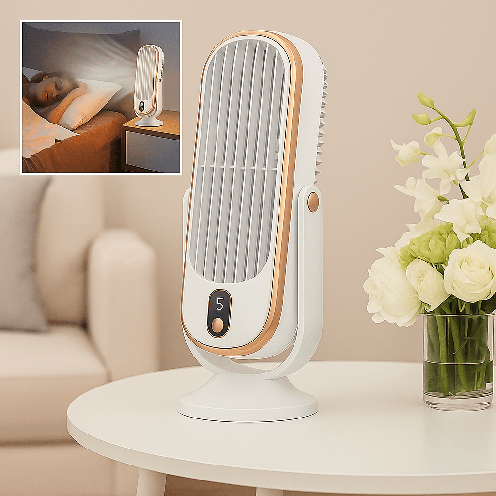 Draagbare USB Bureauventilator Oplaadbaar 360°