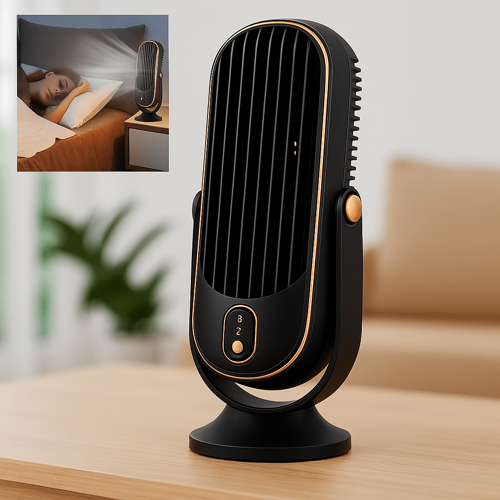 Draagbare USB Bureauventilator Oplaadbaar 360°