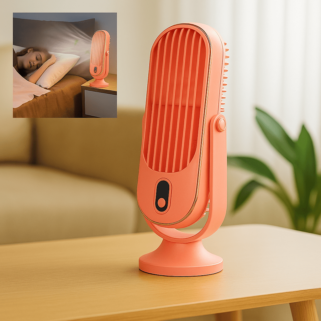 Draagbare USB Bureauventilator Oplaadbaar 360°