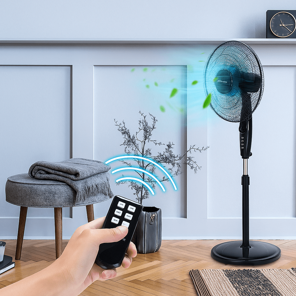 Stille Vloerventilator 16" met Afstandsbediening