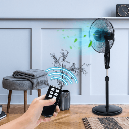 Stille Vloerventilator 16" met Afstandsbediening