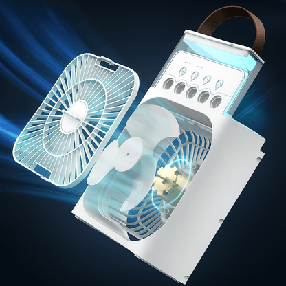 Draagbare Stille 3-in-1 LED Koelventilator