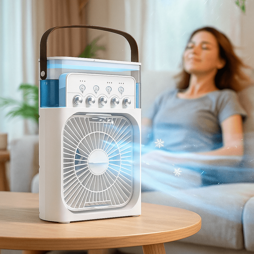 Draagbare Stille 3-in-1 LED Koelventilator