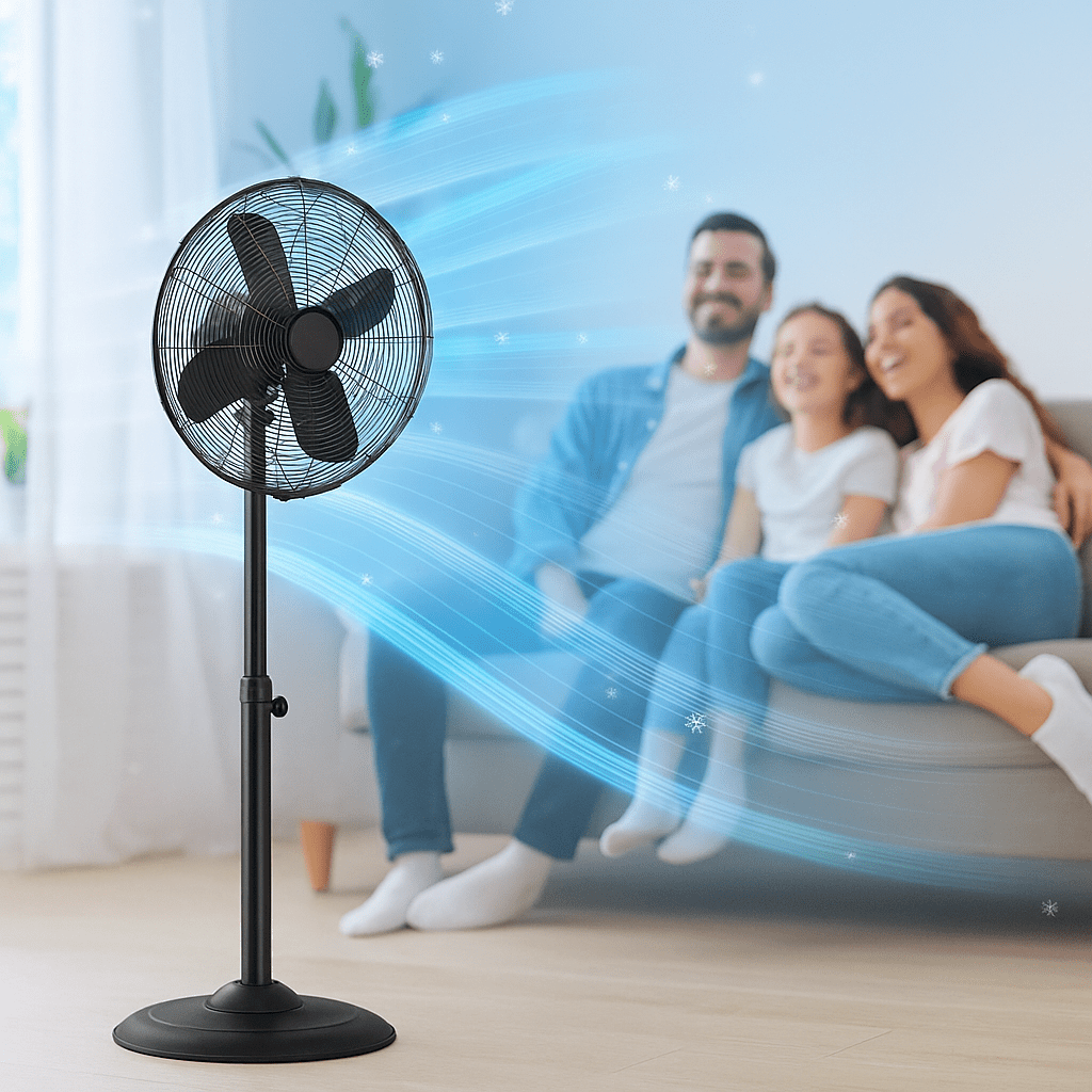 16" Oscillerende Verstelbare Vloerventilator met 3 Snelheden