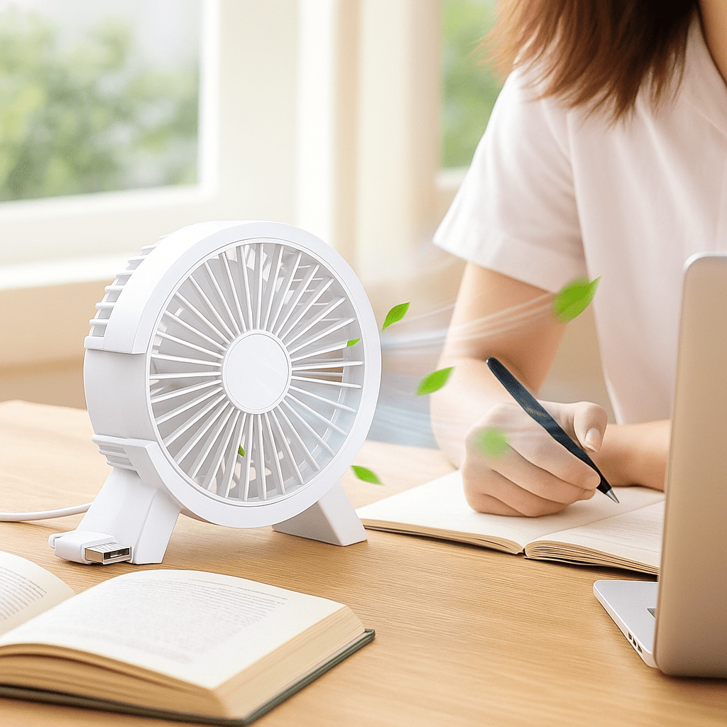 Mini Elektrische Draagbare Oplaadbare en Stille Ventilator