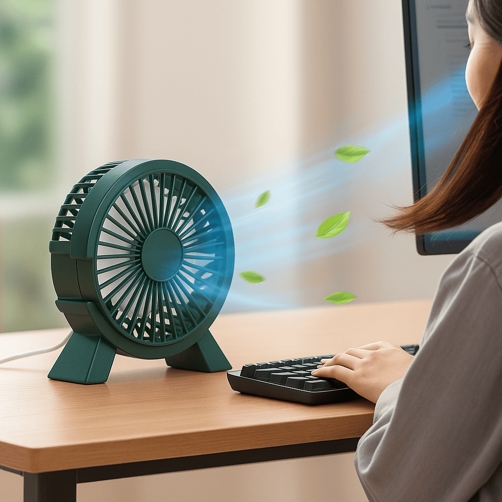 Mini Elektrische Draagbare Oplaadbare en Stille Ventilator