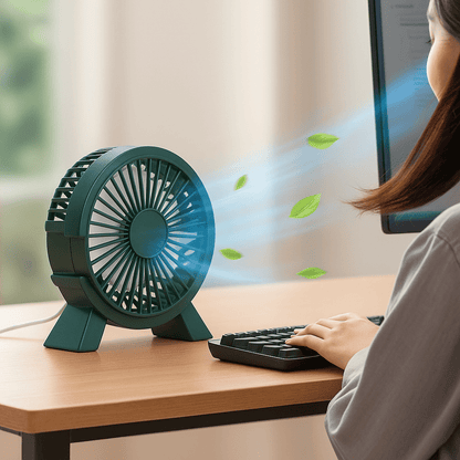 Mini Elektrische Draagbare Oplaadbare en Stille Ventilator