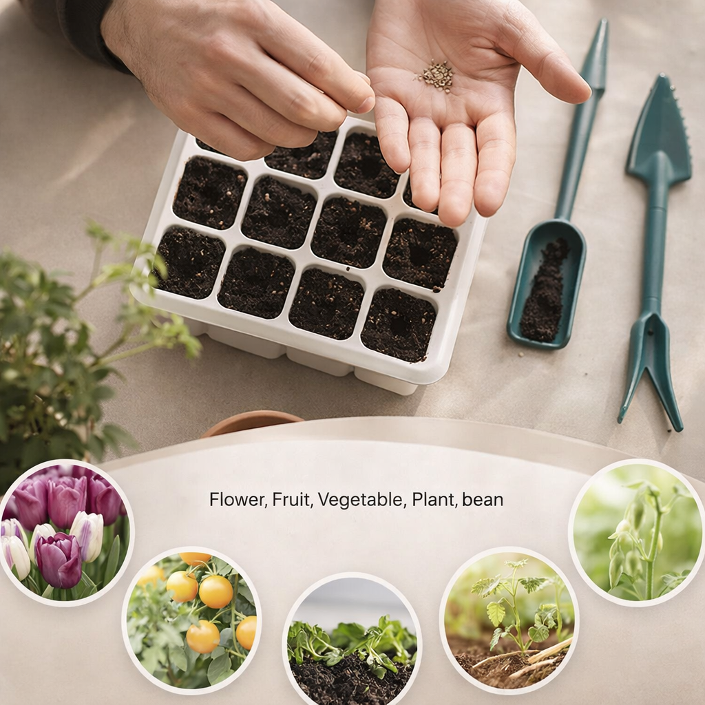 Kit zaaien binnenkweek | LED groeilamp, koepel | Planten