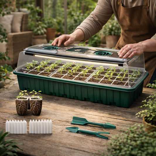 Kit zaaien binnenkweek | LED groeilamp, koepel | Planten