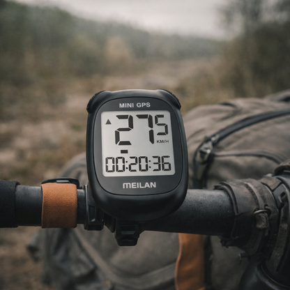 GPS-meter voor fietsen, oplaadbaar met verlichting