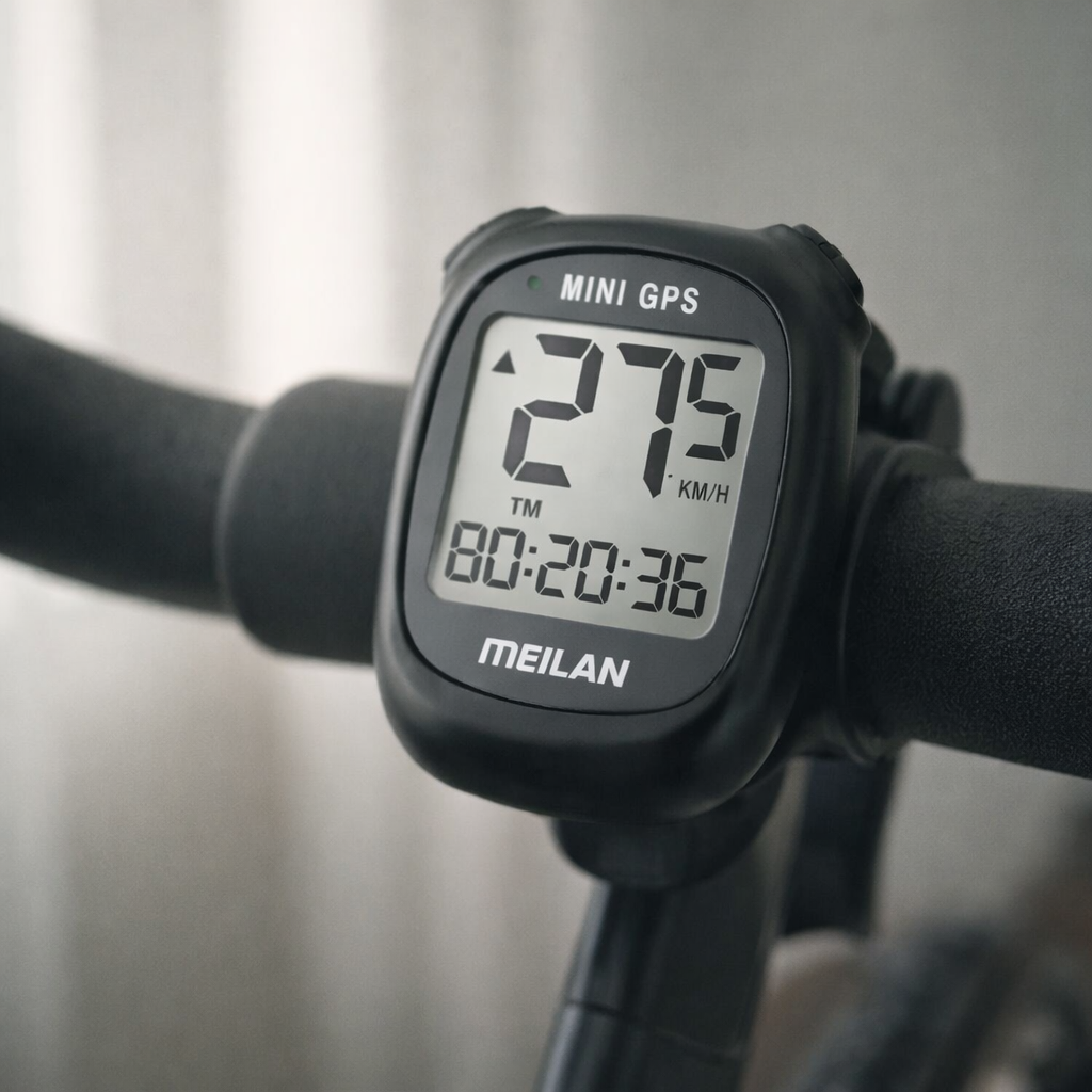 GPS-meter voor fietsen, oplaadbaar met verlichting