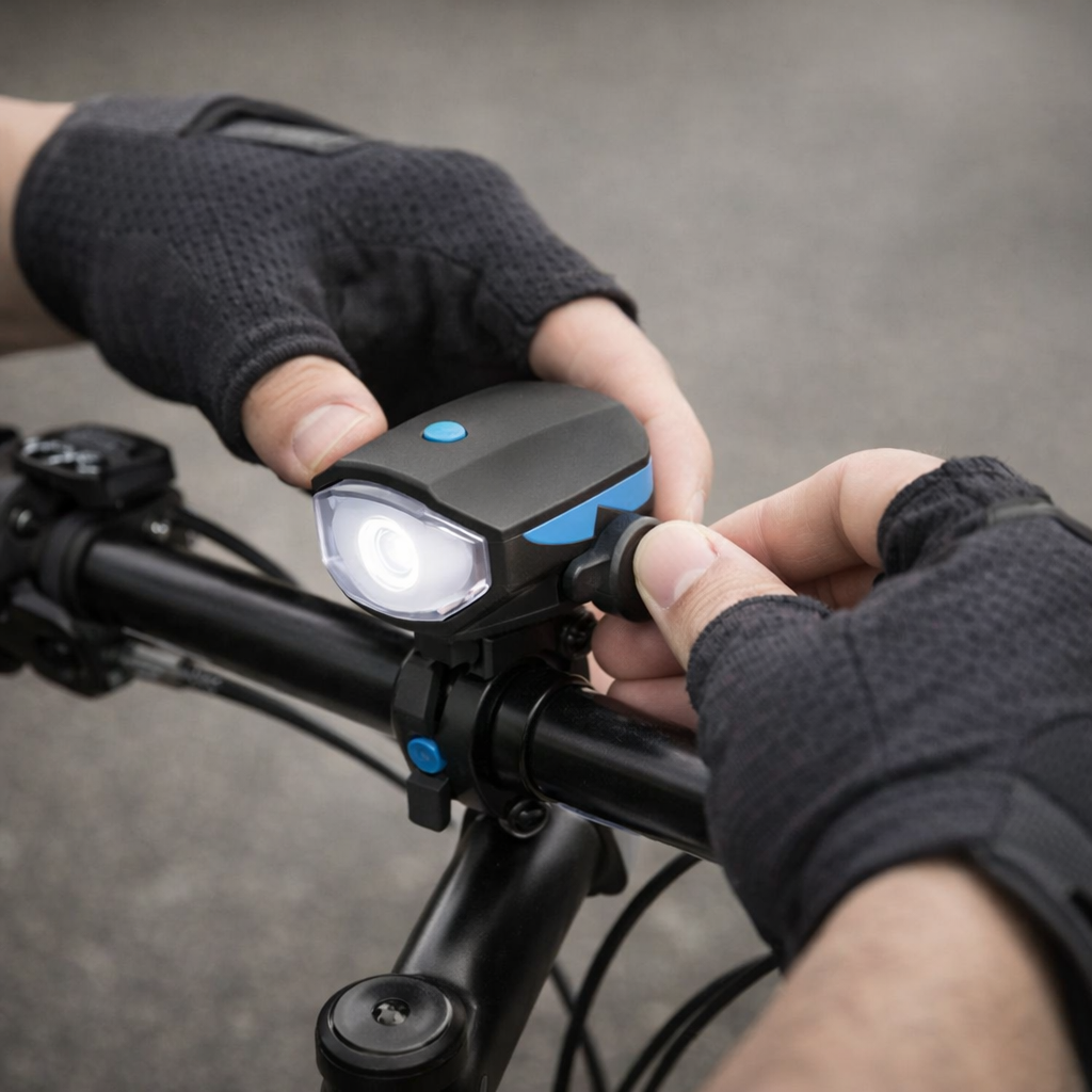 Fietslamp 3-in-1 LED-hoorn hoge zichtbaarheid