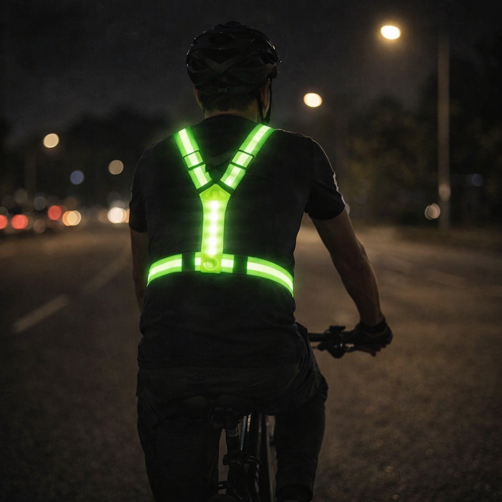 LED-hesje USB oplaadbaar hoog zichtbaarheid hardlopen fietsen wandelen