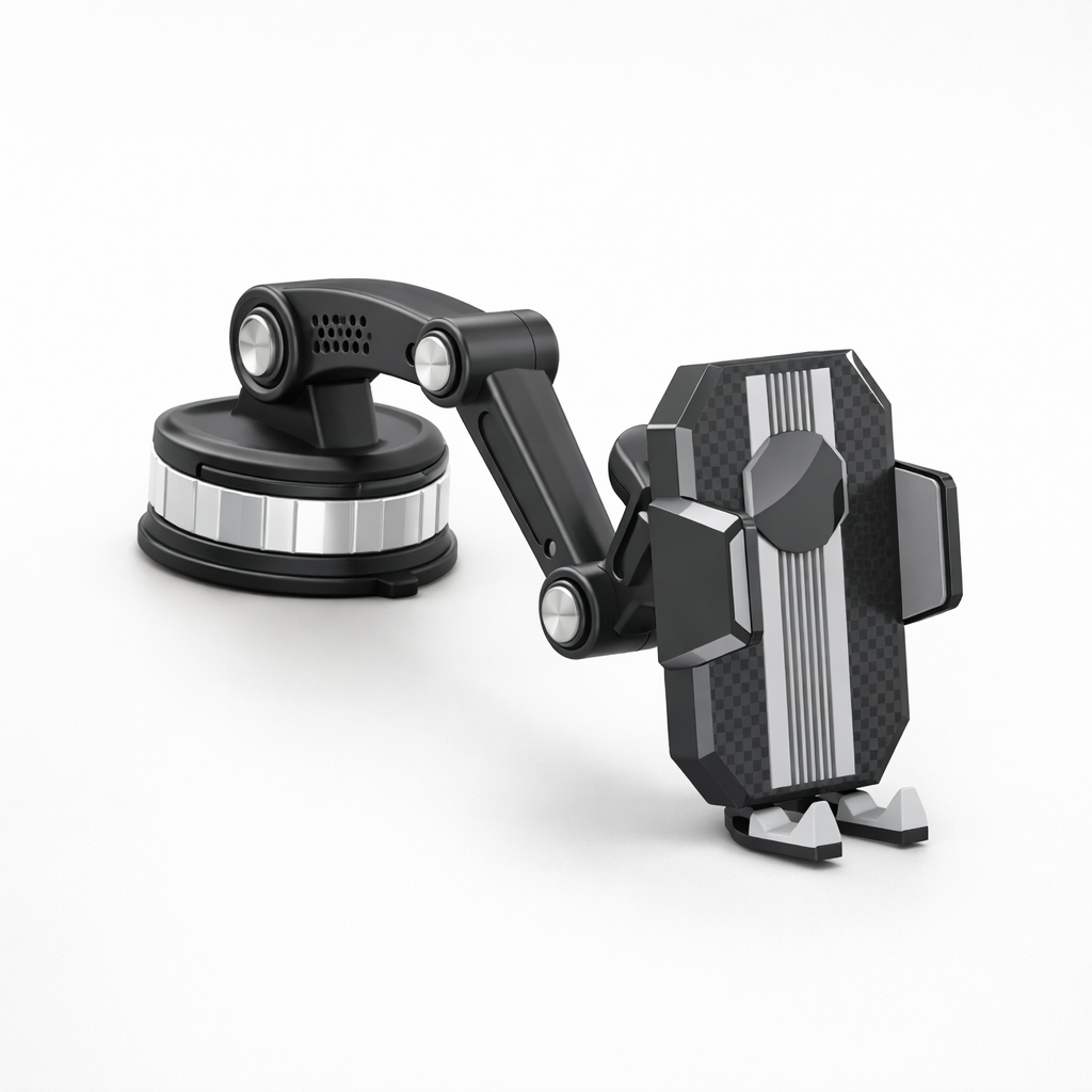 GripTech Autotelefoonhouder | Sterke Zuignap | 360° Rotatie | Eenhands Gebruik