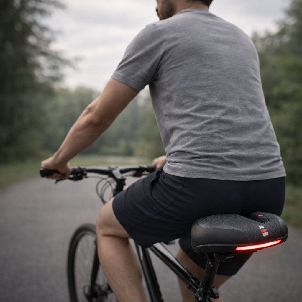 Ergonomisch comfortabel fietsenzadel met reflecterende details