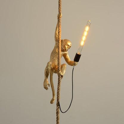 Jungle Swing Hanglamp - Speelse Aapvormige Lamp