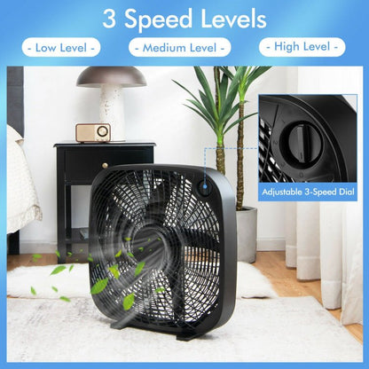 Vloerventilator 20" - Draagbare Koeling - 3 Snelheden - Knopbediening