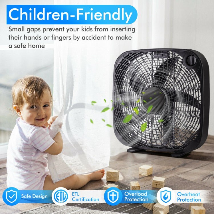 Vloerventilator 20" - Draagbare Koeling - 3 Snelheden - Knopbediening