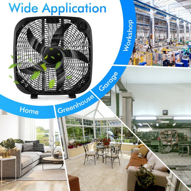 Vloerventilator 20" - Draagbare Koeling - 3 Snelheden - Knopbediening