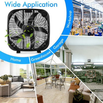 Vloerventilator 20" - Draagbare Koeling - 3 Snelheden - Knopbediening
