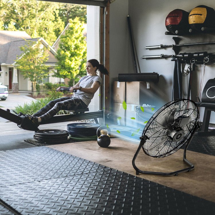 20" Hoge Snelheid Vloerventilator - Duurzaam Metaal - 3 Modus