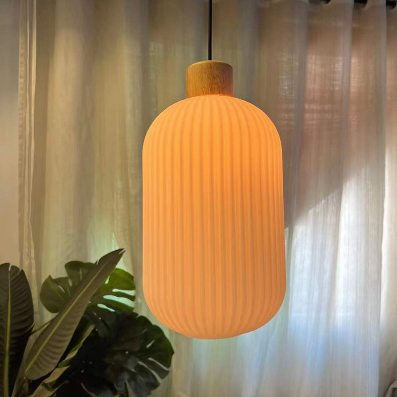 Vintage Houten LED Hanglamp – Warmte en Stijl voor Elk Interieur