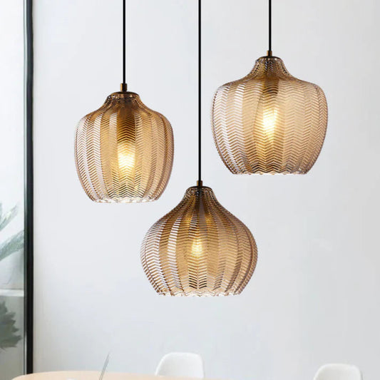 Golvende Glazen Hanglamp in Nordic Stijl – Elegant en Modern Design