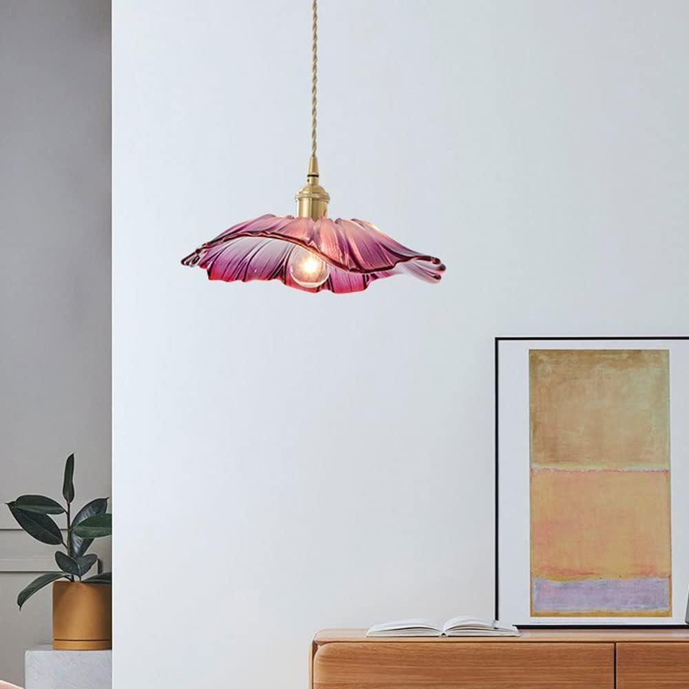 Vintage Lotus Glazen Hanglamp