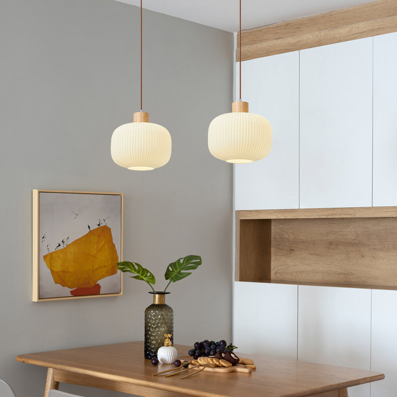 Vintage Houten LED Hanglamp – Warmte en Stijl voor Elk Interieur