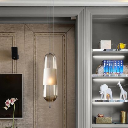 Scandinavische Hanglamp met Gegalvaniseerd Glas-light decor-De Bazelaar
