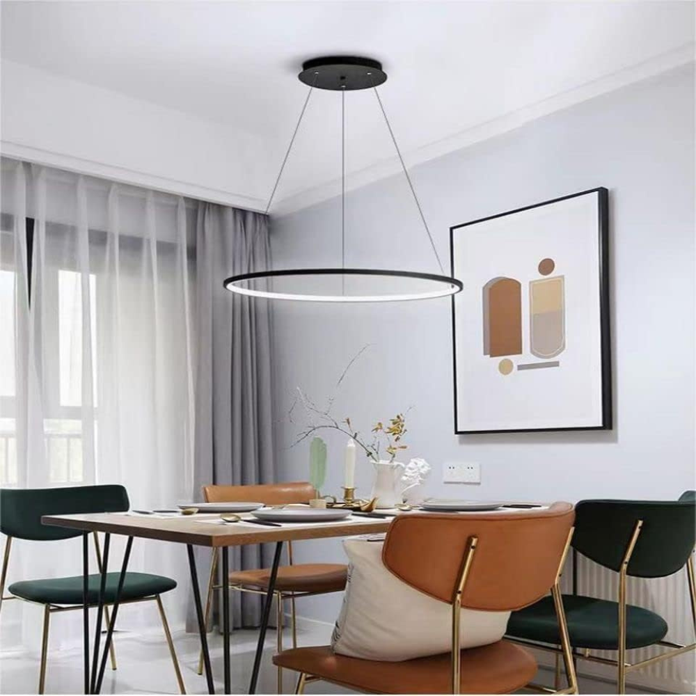 Elegante Cirkelformaat Hanglamp met Dimbare LED